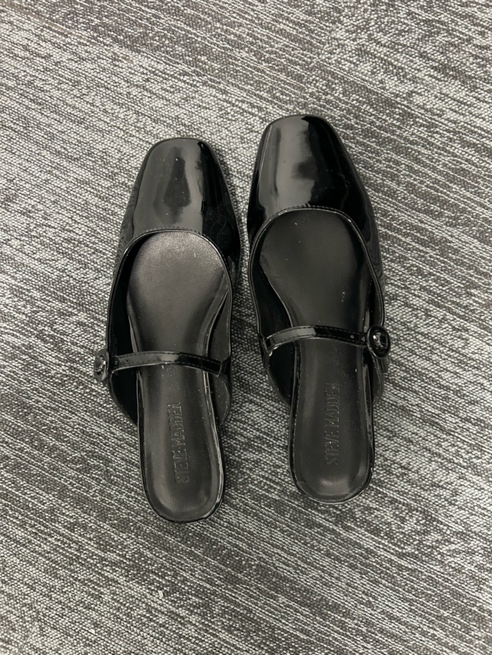 Steve Madden Black Patent Mary Jane Mule